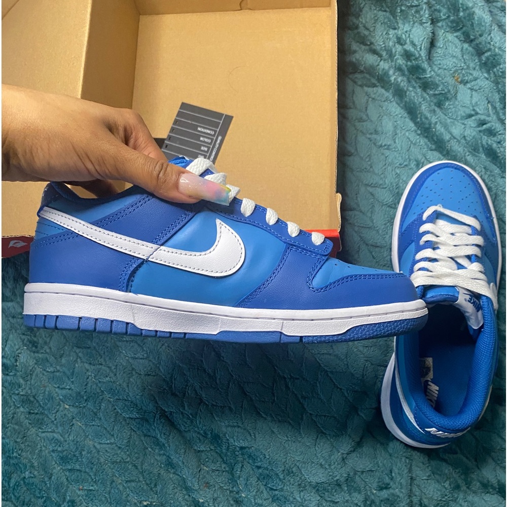 Marina Blue/White Nike Dunk Low💙🤍